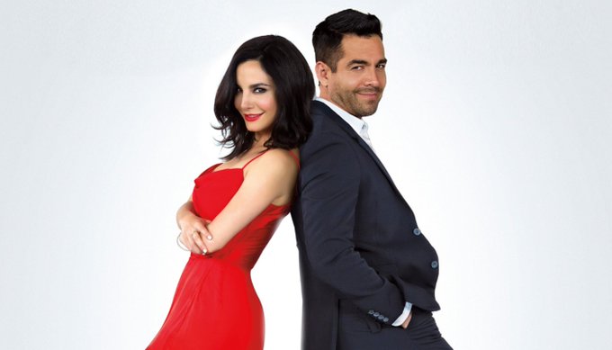 Omar Chaparro y Martha Higareda.
