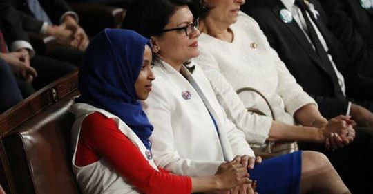Las dem&oacute;cratas Rashida Tlaib e Ilhan Omar.