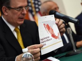 "Congelar" el tráfico de armas ilegales que llegan de Estados Unidos a México, esta fue la petición del canciller mexicano, Marcelo Ebrard.