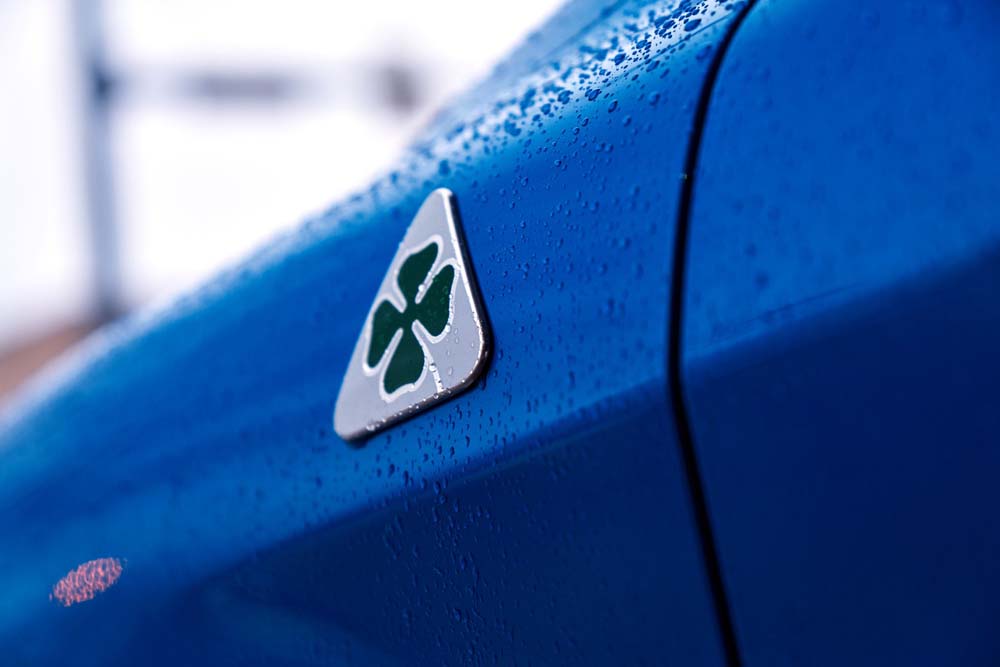 2019 Alfa Romeo Stelvio Quadrifoglio in Misano Blue.