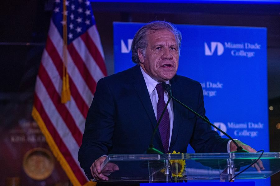Almagro lanz&oacute; un contundente mensaje en favor de la lucha por la libertad y la democracia en Cuba.