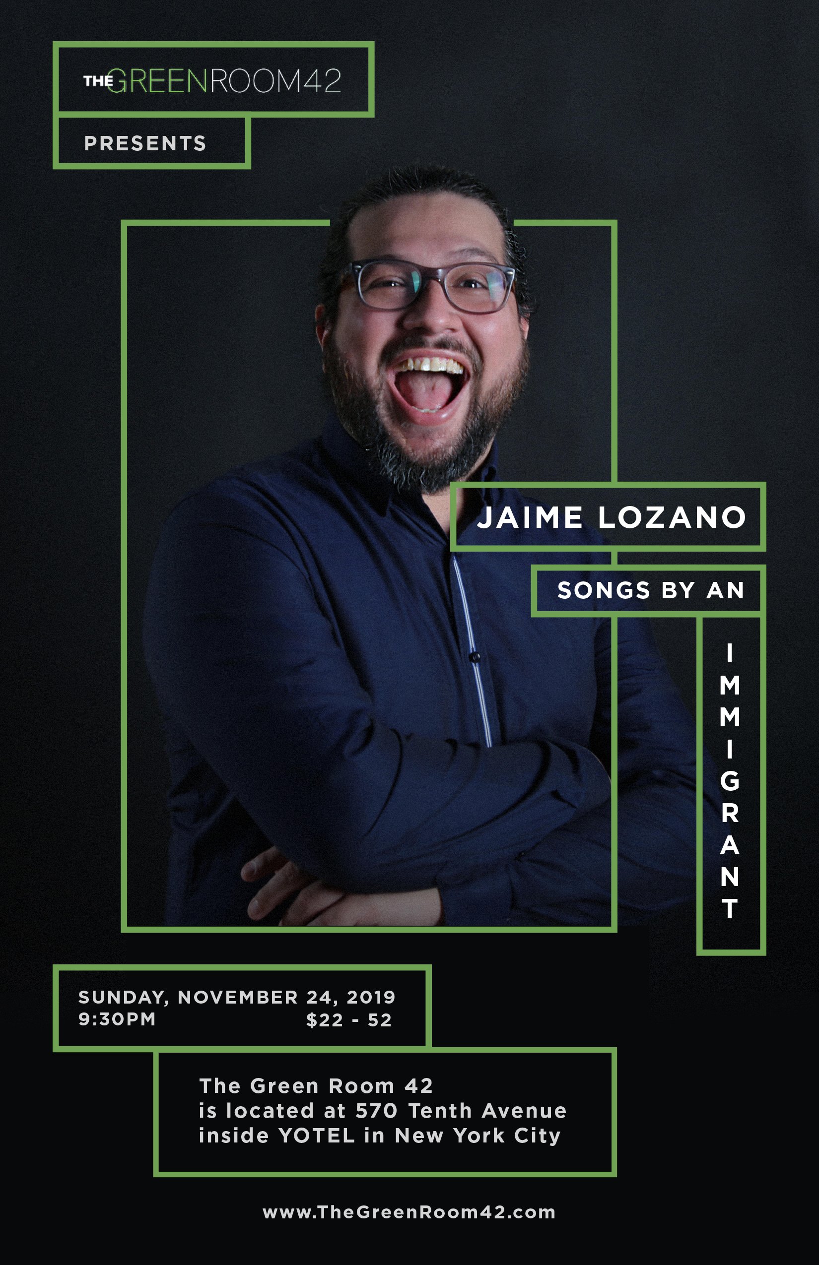 El compositor Jaime Lozano trae historias latinas a The Green Room 42.