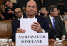 "Todo el mundo lo sabía, no era un secreto", aseguró el embajador ante la Unión Europea (UE), Gordon Sondland.