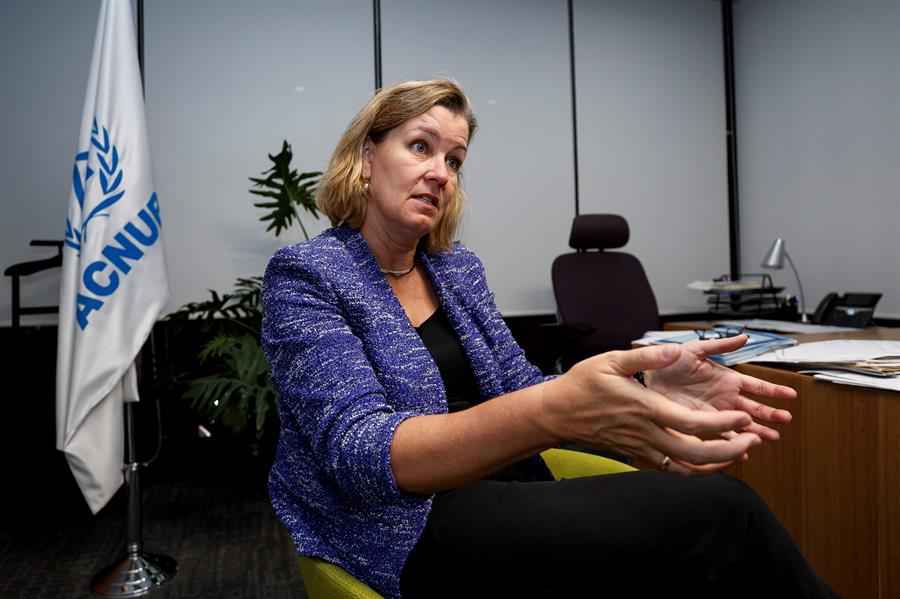 La alta comisionada adjunta de las Naciones Unidas para los Refugiados (Acnur), Kelly Clements.