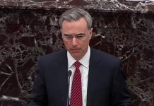 Cipollone insistió en que lo que se les pide a los senadores no solo "es revertir el resultado de las elecciones pasadas" al advertir que se busca también evitar que el presidente concurra a las elecciones de 2020.