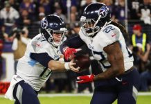 12-28. Henry sella la victoria y lleva a los Titans al partido de Conferencia El mariscal de campo Derrick Henry mandó un pase de anotación clave y llevó a los Titans de Tennessee al partido de campeonato de la Conferencia Americana al derrotar por 12-28 a los Ravens de Baltimore.