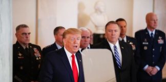 Trump indicó que, tras el lanzamiento de los misiles, "Irán parece estar retirándose, lo cual es algo bueno para todas las partes interesadas y algo muy bueno para el mundo".