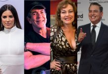 Los actores venezolanos Gaby Espino, Carlos Mata, Lupita Ferrer y Daniel Sarcos.