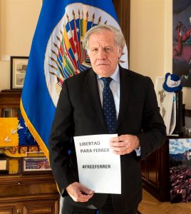 Una campa&ntilde;a internacional ha reunido cien voces, entre ellas las del secretario general de la OEA, Luis Almagro, y la activista Rosa Mar&iacute;a Pay&aacute;, para exigir la "liberaci&oacute;n inmediata" del opositor cubano Jos&eacute; Daniel Ferrer, que este jueves cumpli&oacute; "100 d&iacute;as de injusta prisi&oacute;n".