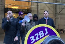 Cientos de miembros de 32BJ se manifestarán frente a la oficina del gobernador Cuomo de Nueva York este jueves 30 de enero.