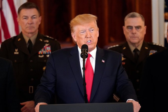 "Debemos trabajar todos juntos hacia un acuerdo con Ir&aacute;n que haga el mundo un lugar m&aacute;s seguro y pac&iacute;fico", dijo Trump.