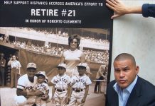 Jenniffer González, pidió que se retire el número 21 de la leyenda boricua Roberto Clemente de todas las franquicias de las Grandes Ligas de Béisbol.