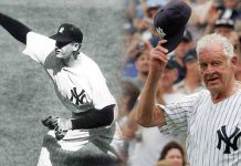 El exabridor Don Larsen, el lanzador oficial que alcanzó las alturas de la gloria del béisbol cuando lanzó el único juego perfecto en la historia de la Serie Mundial