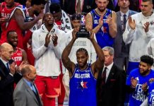 157-155. Davis da triunfo a Equipo LeBron y Leonard gana premio MVP La memoria del legendario Kobe Bryant acaparó toda la 69 edición del Partido de las Estrellas que tuvo como grandes protagonistas al pívot Anthony Davis y al alero Kawhi Leonard