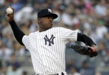 El lanzador dominicano de los Yanquis de Nueva York, Luis Severino, sufre de una lesión en el codo que requiere de la cirugía "Tommy John".