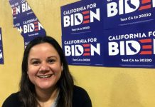 A sus 37 años, la salvadoreña Jessica Mejía carga sobre sus hombros la responsabilidad de ser la jefa de campaña de Joe Biden en California