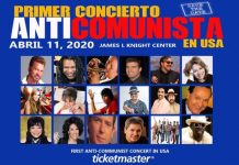 Más de 20 artistas de Miami organizan primer concierto anticomunista Un grupo de cantantes y músicos hispanos, la mayoría cubanos y entre ellos Willy Chirino y Arturo Sandoval, ofrecerán el próximo 11 de abril en Miami "el primer concierto anticomunista"
