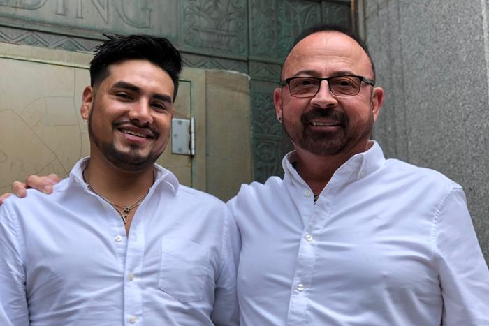 Arnold Vargas y Frank Gabrin. "Se lo ve&iacute;a el m&aacute;s feliz del mundo con Angel", dijo Eddy Soffer. (Foto cortes&iacute;a Vargas)