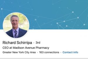 El farmac&eacute;utico del Upper East Richard Schirripa, de 66 a&ntilde;os y due&ntilde;o de una farmacia en Madison Avenue, est&aacute; acusado de comprar por cientos de miles de d&oacute;lares mascarillas y otros productos de protecci&oacute;n a principios de este a&ntilde;o