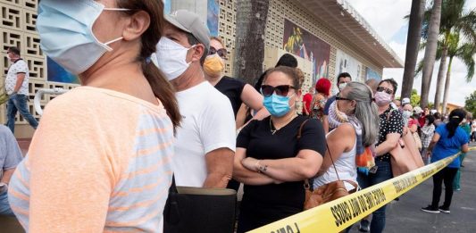 Los casos del coronavirus SARS-CoV-2 siguen creciendo en Florida y alcanzaron la noche de este martes los 21.628