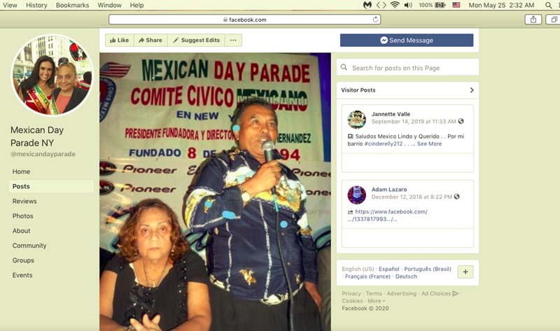 Imagen de la p&aacute;gina de facebook del Mexican Day Parade.