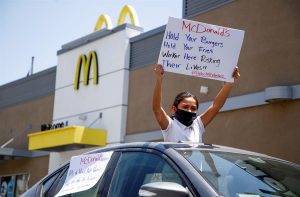 protesta a mcdonalds