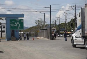 puesto fronterizo en Peñas Blancas en límite entre Nicaragua y Costa Rica