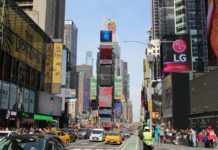 Imagen de Times Square una de las zonas más concurridas de la ciudad de Nueva York.
