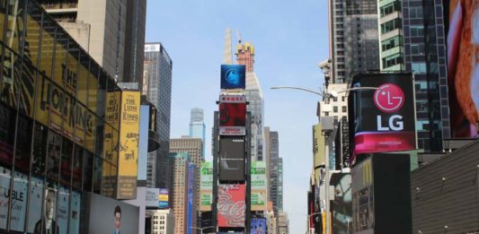 Imagen de Times Square una de las zonas más concurridas de la ciudad de Nueva York.