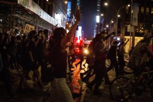 protestan en Nueva York