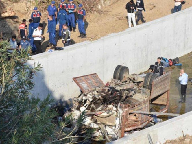 accidente en el que murieron 6 inmigrantes.
