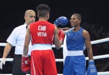 En la imagen Rodrigo Marte (d) de República Dominicana