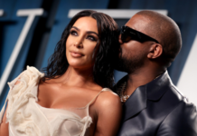 Kanye West y Kim Kardashian.
