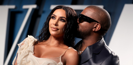Kanye West y Kim Kardashian.