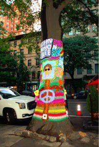 La parte frontal del “árbol de John Lennon”