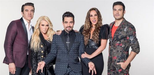 Omar Chaparro, Yuri, Carlos Rivera, Consuelo Duval y Adrián Uribe.