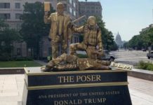 Instalan estatuas vivientes en Washington en protesta contra Trump estatuas vivientes