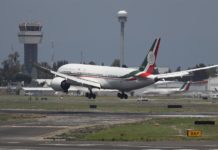 Aterriza avión presidencial en México para su venta tras 19 meses en EE.UU. avión presidencial de México