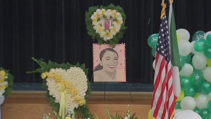 Funeral de la soldado hispana Vanessa Guill&eacute;n.
