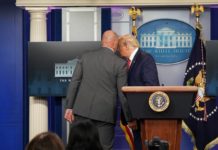 Sacan a Trump de una rueda de prensa por un tiroteo junto a la Casa Blanca Donald Trump