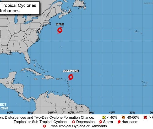 Tormentas Josephine y Kyle.