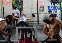 Gimnasio callejero en México.