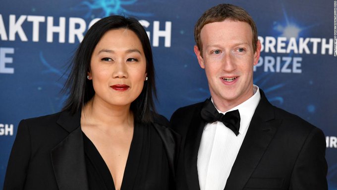 Mark Zuckerberg y Priscilla Chen.