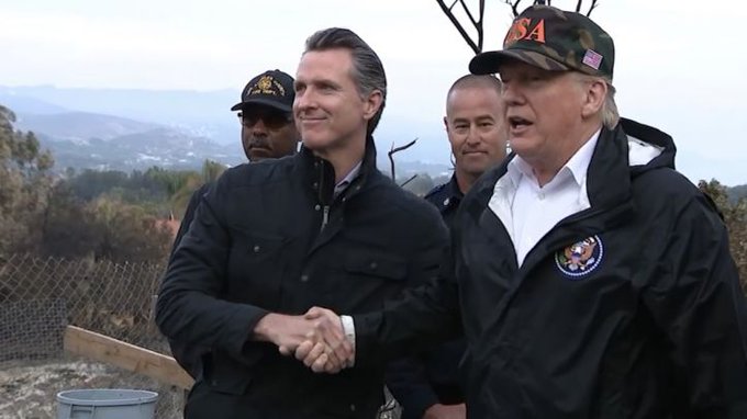Donald Trump y Gavin Newsom.