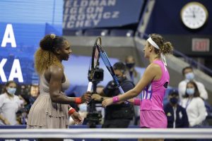 Victoria Azarenka of Belarus and Serena Williams