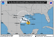 La tormenta Beta amenaza la costa de EE.UU. y el huracán Teddy a Bermudas