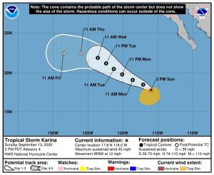 tormenta tropical Karina