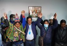 El candidato del MAS celebra un triunfo que da por seguro en Bolivia Luis Arce