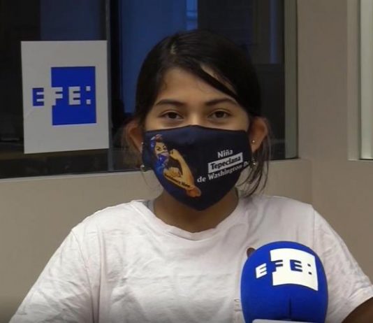 Una candidata de 10 años que aboga por los inmigrantes Marilyn Miranda.