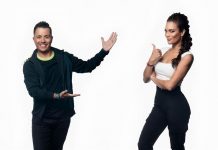 Zuleyka Rivera y el comentador deportivo Karim Mendiburu